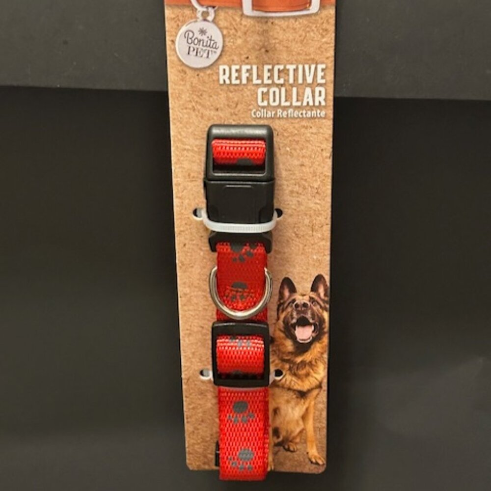 Bonita Pet Red Reflective Collar 12-18in 30/45.7cm